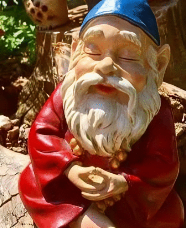 Blue Hat Meditating Gnome